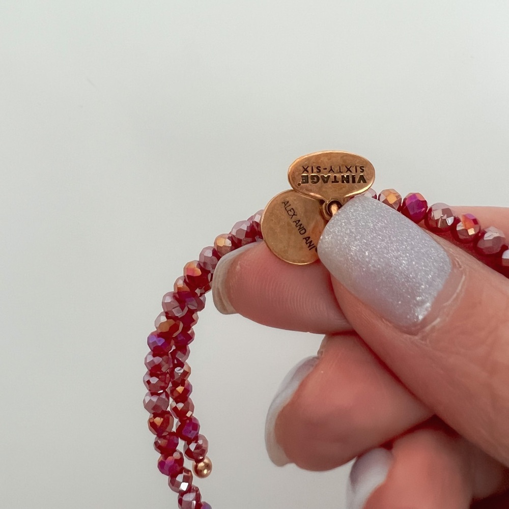 Alex and Ani Red Cosmic Crush Brilliance Wrap Bracelet - Picture 3 of 5